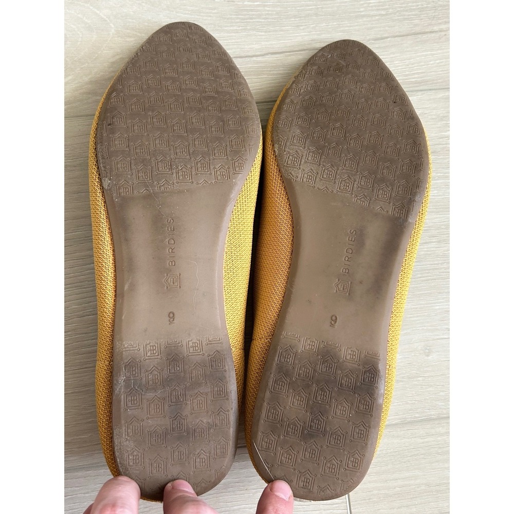 Birdies Mustard Yellow slip on flats 9 Comfort Pointed toe blackbird balletcore - Picture 9 of 10